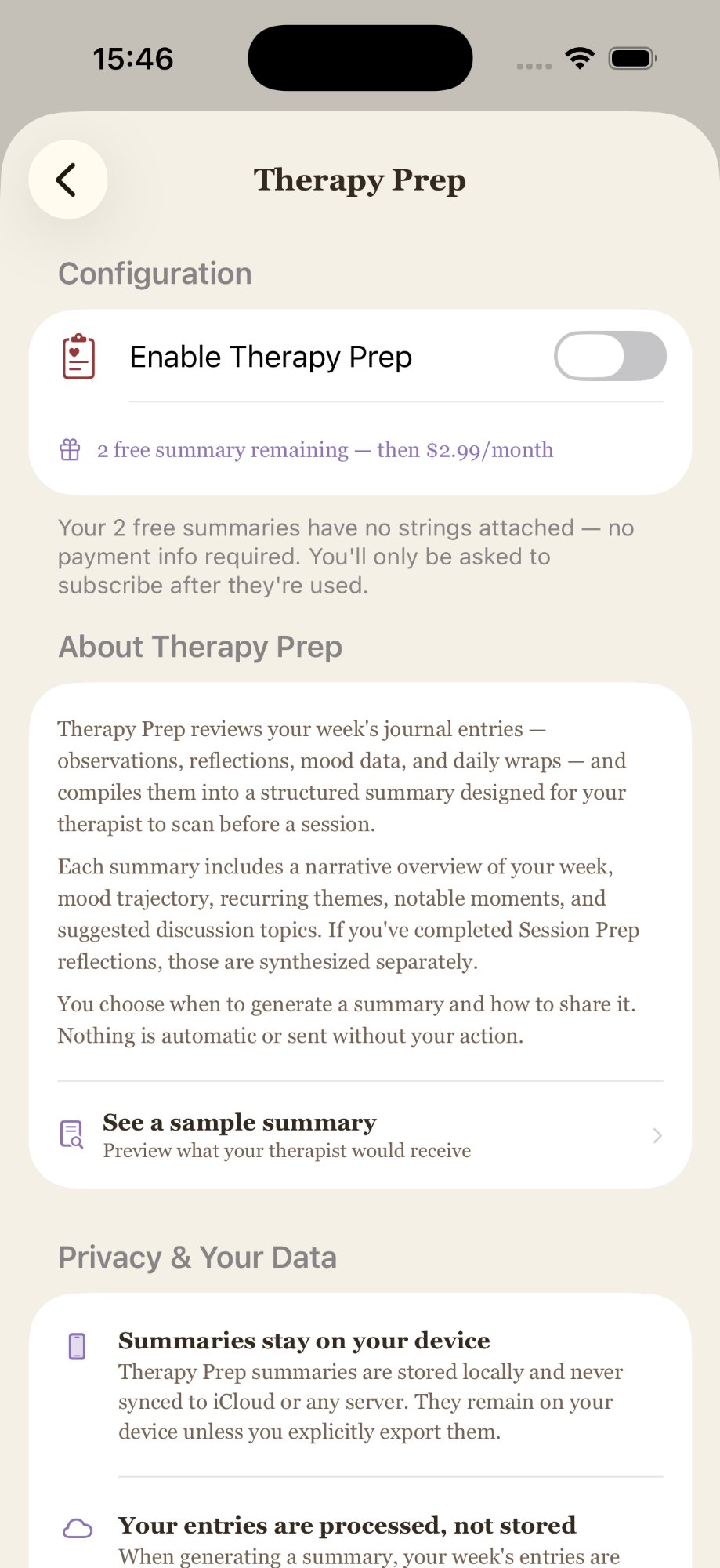 DaySnip - Therapy Prep