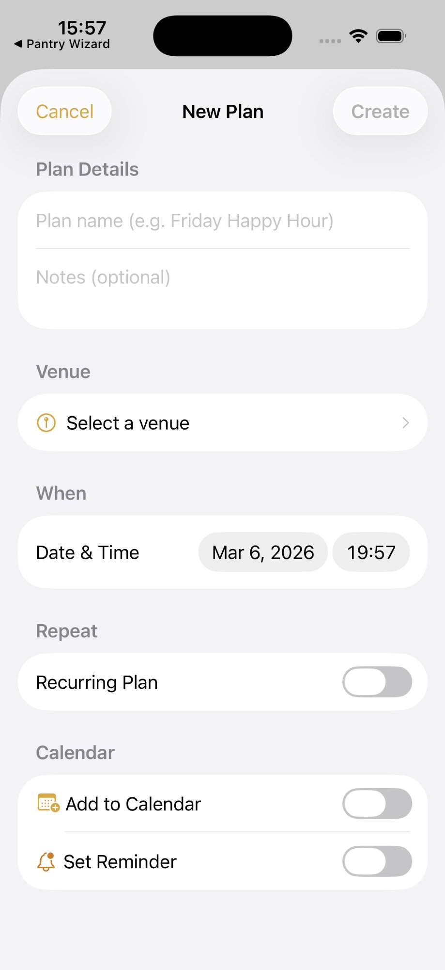 Happy Hour Radar - New Plan