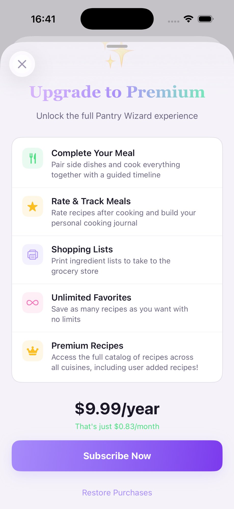 Pantry Wizard - Premium